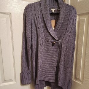 Sonoma Purple Knit Cardigan
